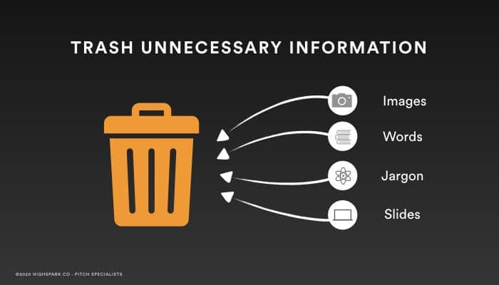 trash unnecessary information