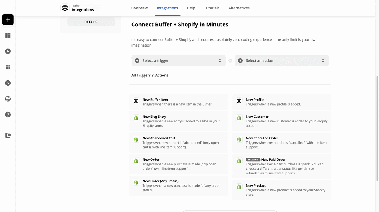 Shopify Buffer