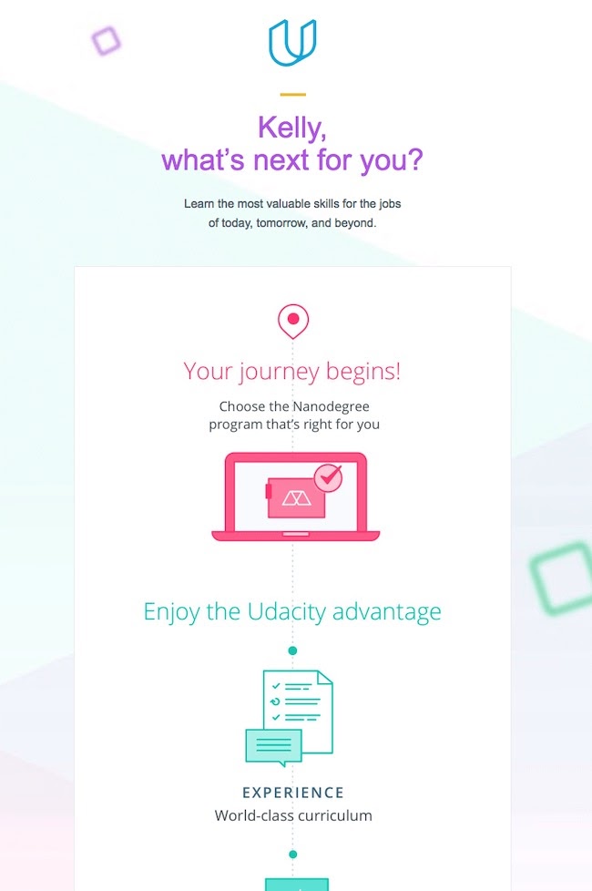 Udacity Onboarding Email Newsletter Example