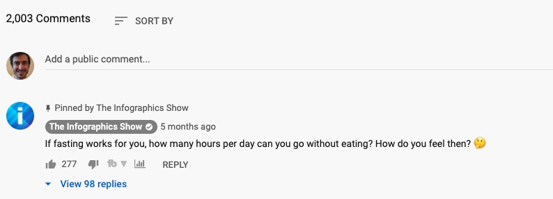 youtube comments for engagement