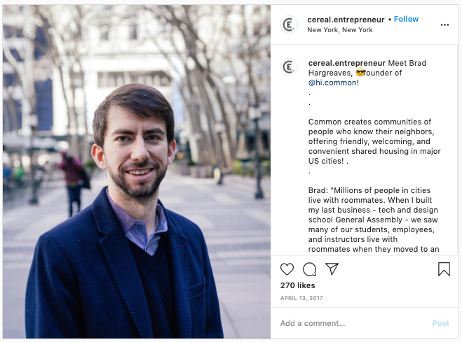 Foundr Instagram example CTA Tag a Friend