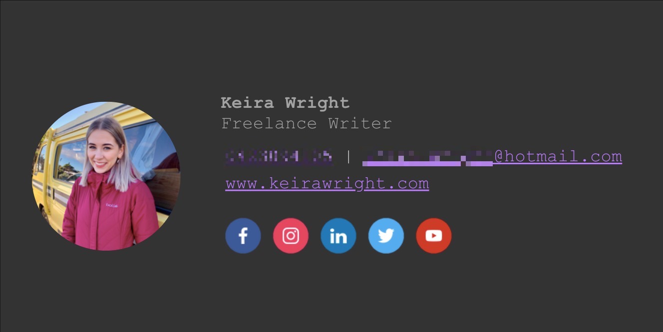 keira wright email signature