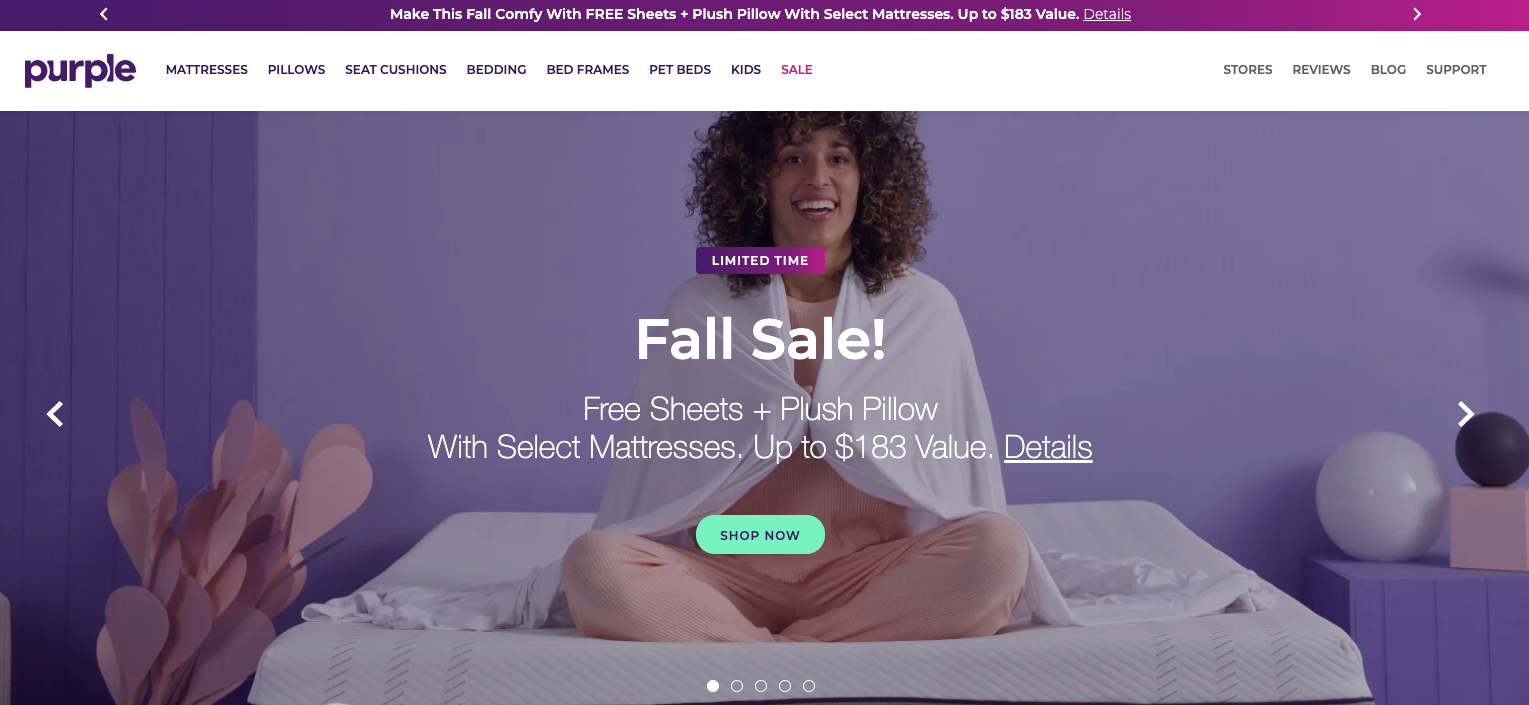 Fall Season Sale Purple Mattress Shopify