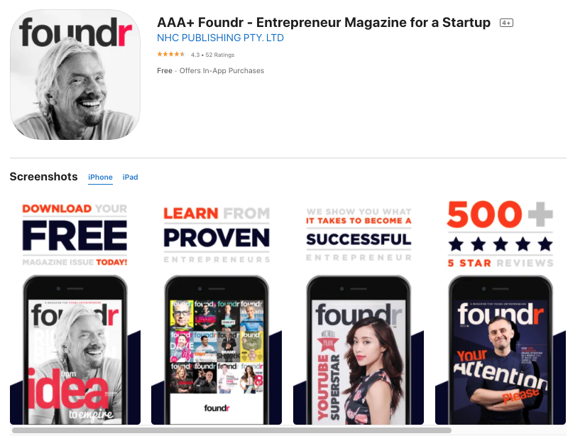 foundr digital magazine app store google play