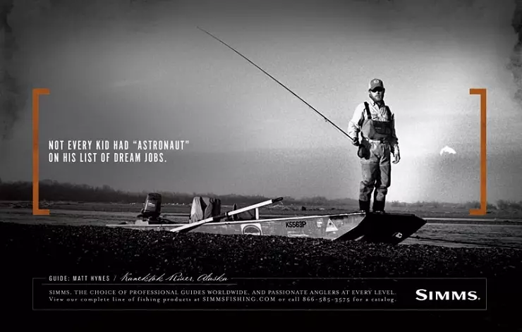 Simms Fishing Products print campaign