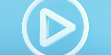 Blue video play button
