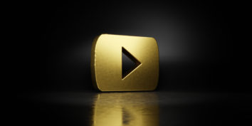 Gold YouTube play button