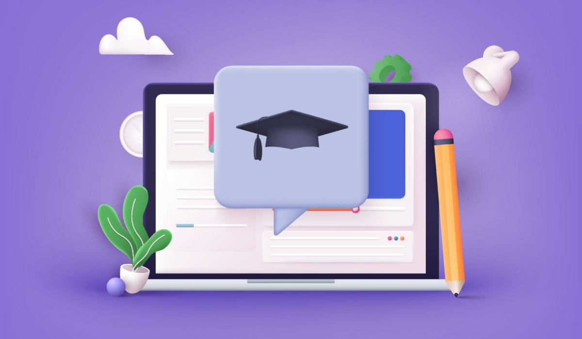Best online course platforms graphic purple