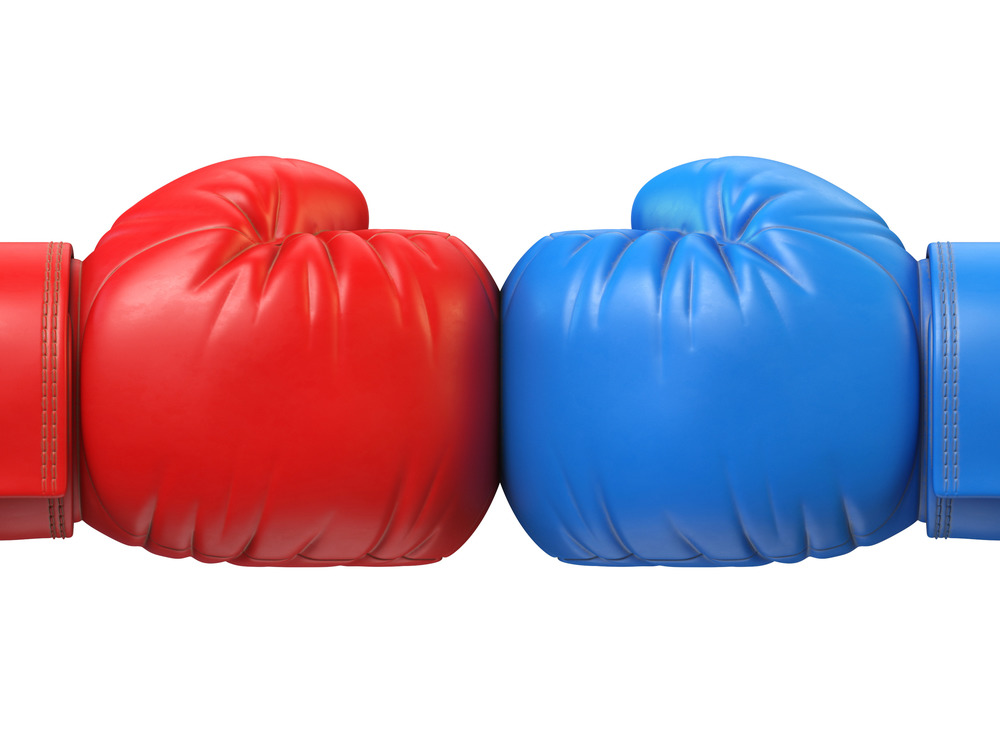 Goog ads vs facebook ads boxing graphic