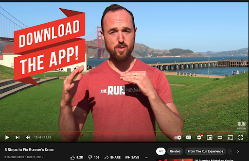 YouTube thumbnail call to action