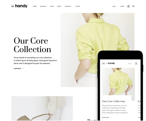 Handy shopify template