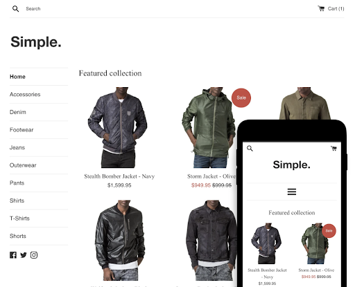 Simple shopify template