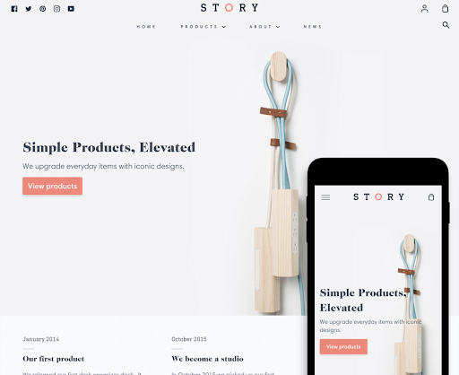 Story shopify template