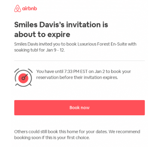 Airbnb offer email