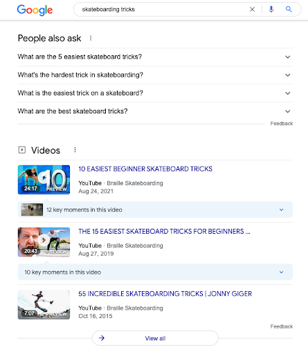 Skateboard tricks google search