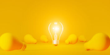 Lightbulb graphic bright good business ideas