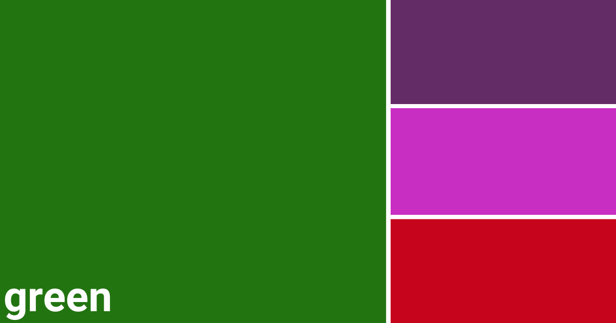 Green complementary colors