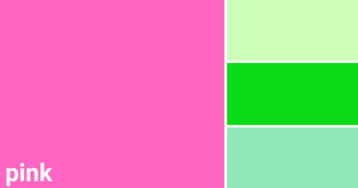 Pink complementary colors
