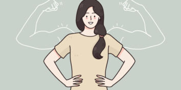 Illustration of woman feeling confident