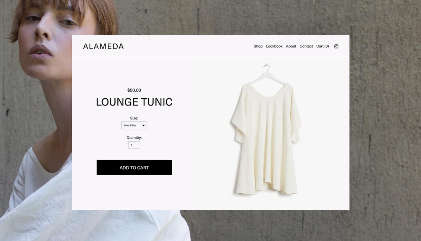 Squarespace ecommerce homepage