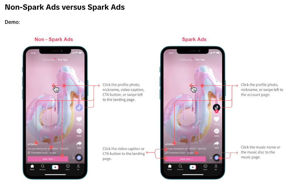 TikTok spark ads versus non spark ads
