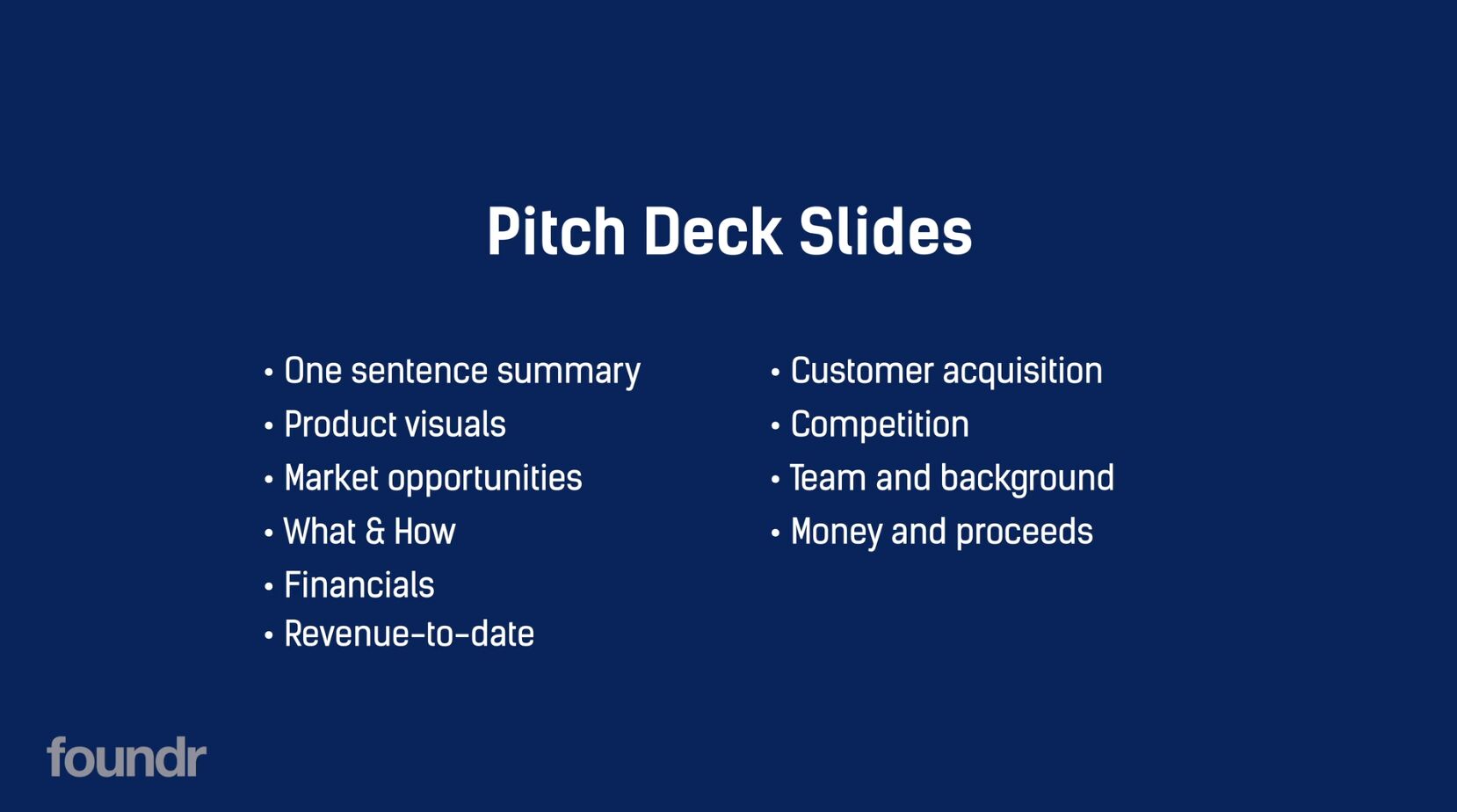 Pitch deck slides