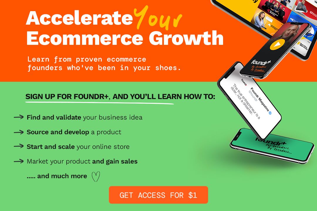 Foundr plus dollar trial ecommerce banner - His Ecommerce Funnel Generated $70M Last Year